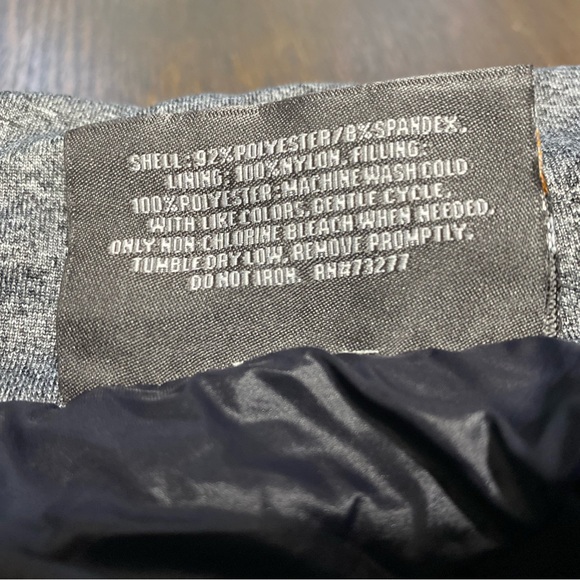 2 for $12 ⚜️ Tek Gear Quilted Grey Zip Up Coat Jacket Size Small - Picture 4 of 5